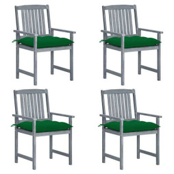 vidaXL 3061262 - Garden Chairs with Cushions 4 pcs Solid Acacia Wood