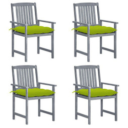 vidaXL 3061274 - Garden Chairs with Cushions 4 pcs Solid Acacia Wood