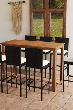 vidaXL 3068008 - 9 Piece Garden Bar Set with Cushions