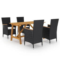 vidaXL 3068739 - 5 Piece Garden Dining Set