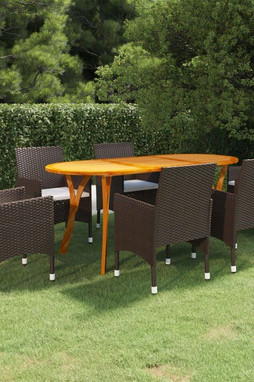 vidaXL 3072057 - 7 Piece Garden Dining Set