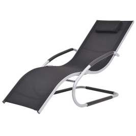 vidaXL 47777 - Sun Lounger with Pillow Aluminium and Textilene
