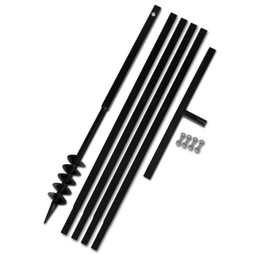 vidaXL 270539 - Tarière de sol avec manche 80 mm et tube dextension 5 m Acier