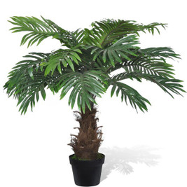 vidaXL 241354 - Lifelike Artificial Cycus Palm Tree with Pot 80 cm