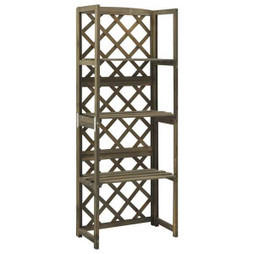 vidaXL 316410 - Trellis with Shelves 55x30x140 cm Solid Fir Wood
