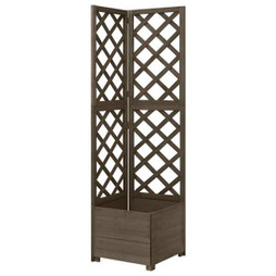vidaXL 316412 - Corner Trellis Planter 40x40x150 cm Solid Fir Wood