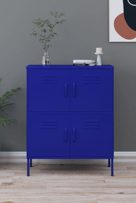 vidaXL 336136 - Storage Cabinet Navy 80x35x101.5 cm Steel