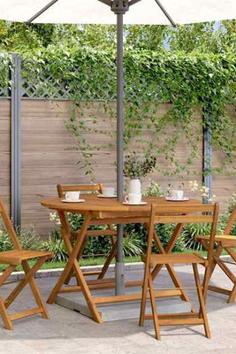 vidaXL 316844 - Folding Garden Table 110 cm Solid Acacia Wood