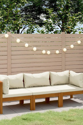 vidaXL 3086932 - 3-Seater Garden Sofa with Cushion Solid Acacia Wood