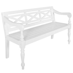 vidaXL 337077 - Banc Batavia 123 cm Bois dacajou massif