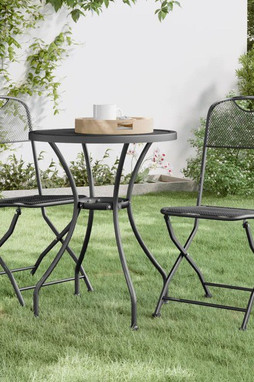 vidaXL 317338 - Folding Garden Chairs 2 pcs Expanded Metal Mesh