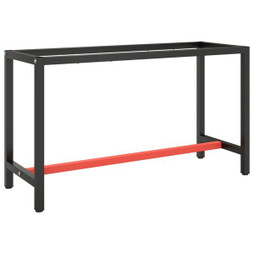 vidaXL 151451 - Work Bench Frame Matte and Matte Red 140x50x79 cm Metal