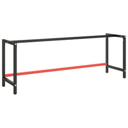 vidaXL 151458 - Work Bench Frame Matte and Matte Red 220x57x79 cm Metal
