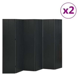 vidaXL 3095199 - 6-Panel Room Dividers 2 pcs 240x180 cm Steel