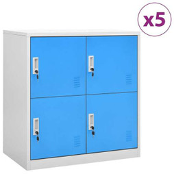vidaXL 3095228 - Locker Cabinets 5 pcs Light Grey and 90x45x92.5 cm Steel
