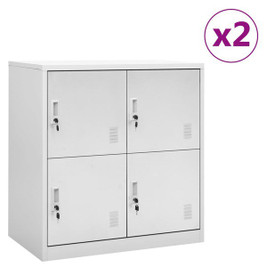 vidaXL 3095223 - Locker Cabinets 2 pcs Light 90x45x92.5 cm Steel