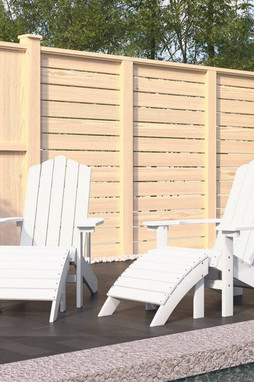 vidaXL 3095696 - Garden Adirondack Chairs 2 pcs with Footstools HDPE