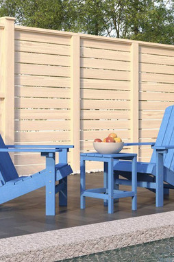 vidaXL 3095707 - Garden Adirondack Chairs with Table HDPE Aqua