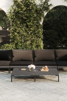 vidaXL 3099817 - 5 Piece Garden Lounge Set with Cushions Poly Rattan Dark
