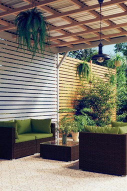vidaXL 3101484 - 5 Piece Garden Lounge Set with Cushions Poly Rattan