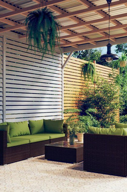 vidaXL 3101492 - 6 Piece Garden Lounge Set with Cushions Poly Rattan
