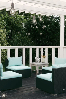 vidaXL 3101529 - 4 Piece Garden Lounge Set with Cushions Poly Rattan