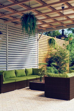 vidaXL 3101508 - 8 Piece Garden Lounge Set with Cushions Poly Rattan