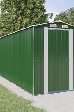 vidaXL 3147433 - Abri de jardin 192x689x223 cm Acier galvanisé