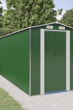 vidaXL 3147431 - Abri de jardin 192x523x223 cm Acier galvanisé