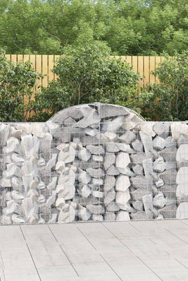 vidaXL 3146113 - Arched Gabion Baskets 5 pcs 200x30x100/120 cm Galvanised Iron
