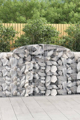 vidaXL 3146704 - Arched Gabion Baskets 5 pcs 300x50x100/120 cm Galvanised Iron