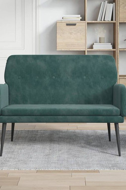 vidaXL 351416 - Banc foncé 108x79x79 cm Velours