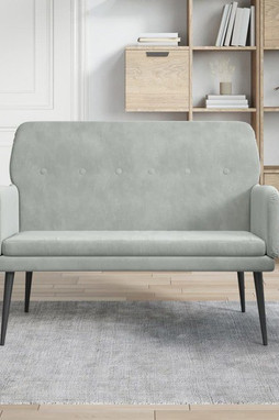 vidaXL 351414 - Banc clair 108x79x79 cm Velours