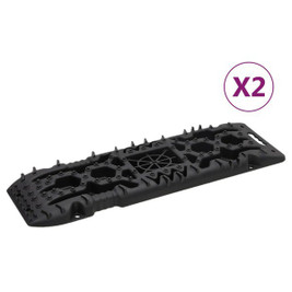 vidaXL 210771 - Traction Boards 2 pcs Black 107x31x7 cm Nylon
