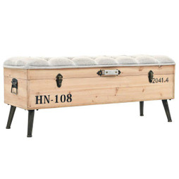vidaXL 345717 - Banc de rangement 110 cm bois de sapin massif