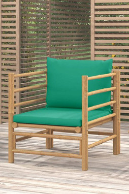 vidaXL 362296 - Garden Sofa with Cushions Bamboo