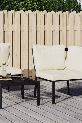 vidaXL 362724 - Garden Chair with Sand Cushions 76x76x79 cm Steel