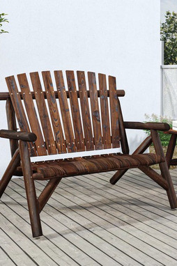 vidaXL 363348 - 2-Seater Garden Bench 119x85x98 cm Solid Wood Spruce