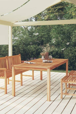 vidaXL 3157160 - 4 Piece Garden Dining Set Solid Wood Teak