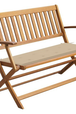 vidaXL 3064242 - Garden Bench with Cushion 120 cm Solid Acacia Wood