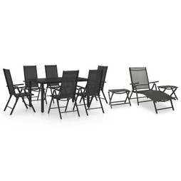 vidaXL 3070645 - 10 Piece Garden Dining Set and Anthracite
