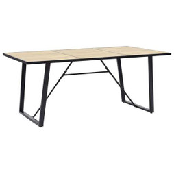 vidaXL 281564 - Dining Table Oak 200x100x75 cm MDF