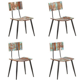 vidaXL 3056368 - Dining Chairs 4 pcs Solid Reclaimed Wood