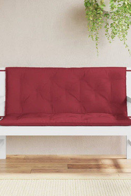 vidaXL 315013 - Garden Bench Cushion Wine 120x(50+50)x7cm Oxford Fabric