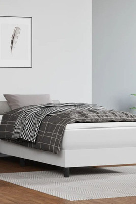 vidaXL 3120725 - Cadre de lit blanc 100x190 cm similicuir