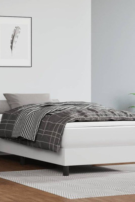 vidaXL 3120727 - Cadre de lit blanc 100x203 cm similicuir
