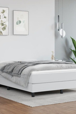 vidaXL 3120731 - Bed Frame without Mattress Queen Faux Leather (US Only)