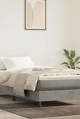 vidaXL 3120799 - Bed Frame without Mattress Light Twin XL Velvet (US Only)