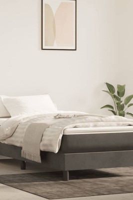 vidaXL 3120800 - Bed Frame without Mattress Dark Twin XL Velvet (US Only)