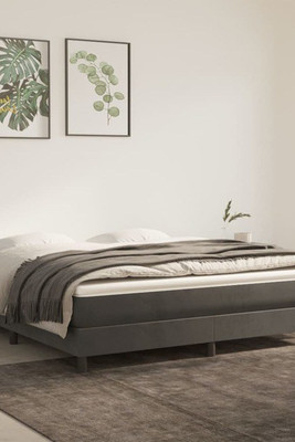 vidaXL 3120809 - Bed Frame without Mattress Dark King Velvet (US Only)